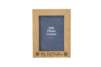 5x7 Oak Photo Frame 'My First Christmas', 2 of 2