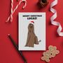Custom Afghan Hound Xmas / Christmas Card, thumbnail 1 of 12
