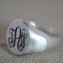 Personalised Sterling Silver Initials Signet Ring, thumbnail 2 of 5