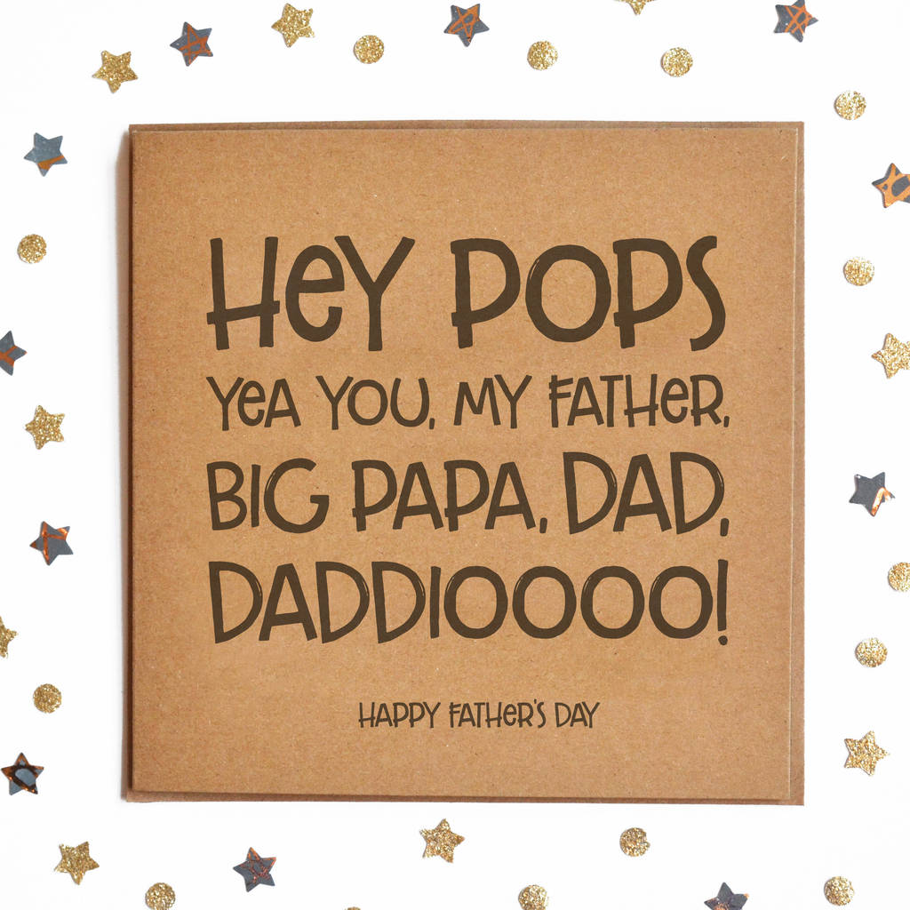 Hey Pops Happy Father's Day Square Card By Lady K Designs ...