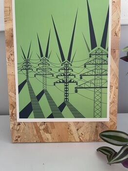 Green Pylon Art Print, 3 of 6