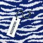 Tiger Wool And Cashmere Scarf Electric Blue, thumbnail 3 of 4