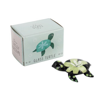 Artisan Glass Green Glass Turtle | Gift Boxed | Decoration | Collectable | Gift For Home, 2 of 5