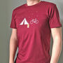 Bike And Tent Organic Cotton T Shirt, thumbnail 2 of 6