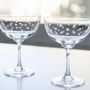 Set Of Six Cut Glass Champagne Coupe Saucers, thumbnail 3 of 4