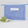Personalised Wipe Clean Oilcloth Wash Bag, thumbnail 1 of 5