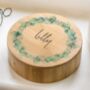 Personalised Floral Name Bamboo Jewellery Box, thumbnail 1 of 3