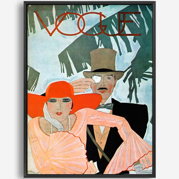 Vintage Reissue Vogue Cover Couple, Canvas Art, 5 of 7