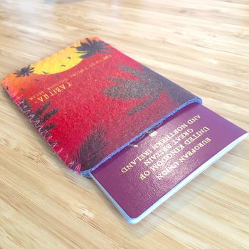 Personalised Passport Holder Sunset Palms, 4 of 4