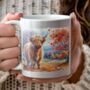 Personalised Autumn Highland Cow Gift Mug C, thumbnail 1 of 2
