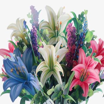 Pop Up 3D Large Life Size Lily Bouquet, 3 of 5