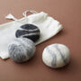 Fair Trade Wool Felted Soap Marble Pebble 3pc Gift Set, thumbnail 10 of 12