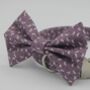 Purple Ditsy Daisy Dog Bow Tie, thumbnail 1 of 5