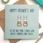 Funny Father's Day Card Socks And Sandals, thumbnail 1 of 4