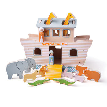 Personalised Wooden Noah’s Ark Toy, 2 of 4