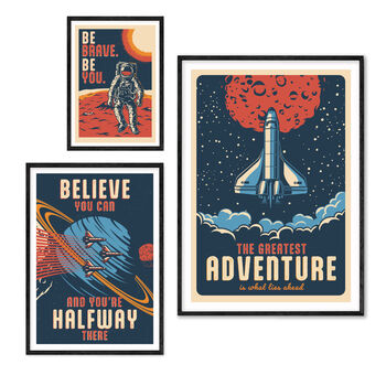Set Of Three Space Themed Motivational Unframed Posters, 7 of 9