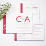 Initial Letters Floral Wedding Invitation Set, thumbnail 2 of 6