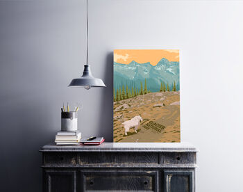 Glacier National Park Canada Travel Poster Art Print, 4 of 6