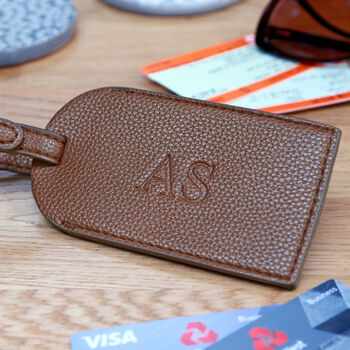 Personalised Faux Leather Luggage Tag, 5 of 9