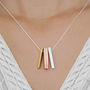 Personalised Solid Silver Secret Initial Bar Necklace, thumbnail 6 of 8
