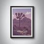 Joshua Tree National Park USA Travel Poster Art Print, thumbnail 1 of 8