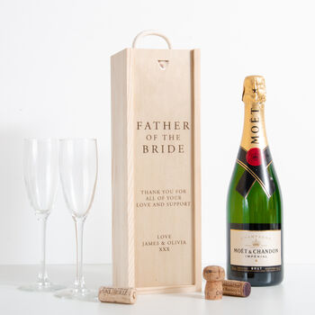 Personalised Father Of The Groom / Bride Bottle Box, 4 of 4