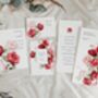 Red Floral Gatefold Wedding Invitations, thumbnail 5 of 5