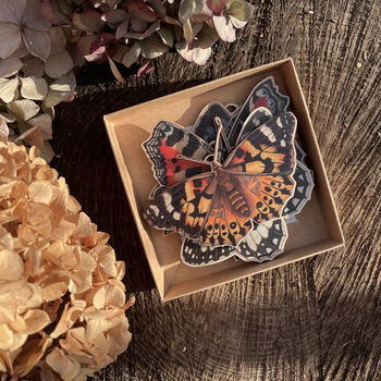 Butterfly Five Piece Wooden Decoration Gift Set, 2 of 12