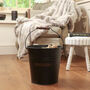 Black And Copper Iron Log Kindling Bucket, thumbnail 4 of 11