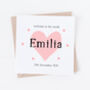 Personalised New Baby Girl Card, thumbnail 1 of 3