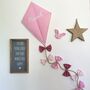 Personalised Pink Hanging Kite Decor, Baby Girl Room Wall Art, thumbnail 10 of 12