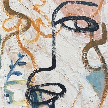 ‘Kainalu’, Abstract Face, Boho Print, 10 of 12