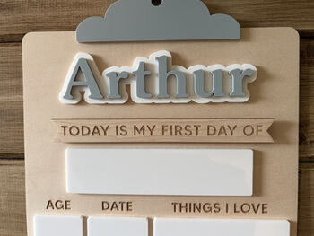 Personalised First And Last Day Of School Sign Memory Board, 5 of 9