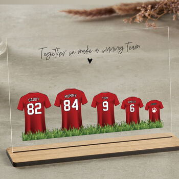 Personalised Family Together Football Shirt Plaque, 5 of 9