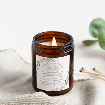 Gift For Bridesmaid Maid Of Honour Apothecary Candle, 2 of 12