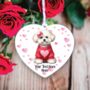 Personalised Bichon Fries Dog Love Decoration, thumbnail 2 of 2
