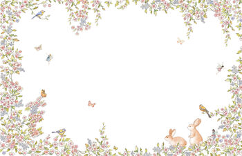 Floral Bunny Wallpaper, 2 of 3