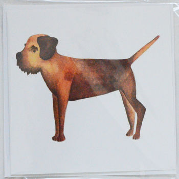 Border Terrier Greetings Card, 2 of 2