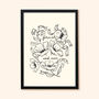 Paper Anniversary Floral Print, Unframed, thumbnail 4 of 9