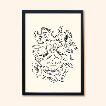 Paper Anniversary Floral Print, Unframed, 4 of 9