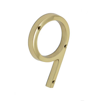 Five Inch Solid Brass House Numbers, 10 of 11