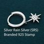 Sterling Silver Starburst Huggie Hoop Earrings, thumbnail 7 of 12