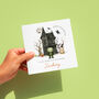 Frankenstein Haunted House Halloween Card, thumbnail 1 of 2