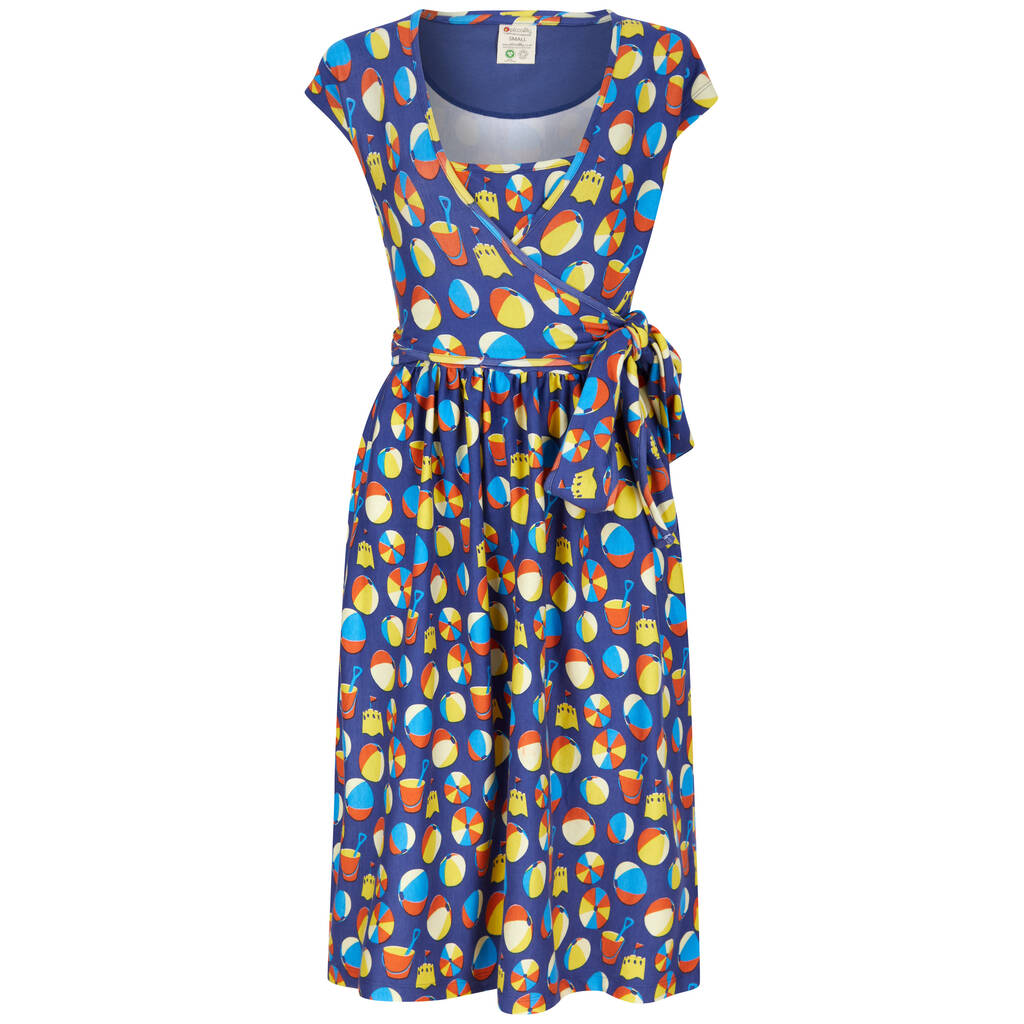 Women's Wrap Dress Beach Days By Piccalilly  notonthehighstreet.com