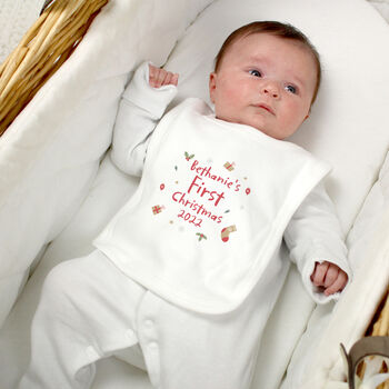 Personalised First Christmas Bib, 2 of 4