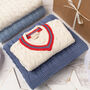 Red Stripe Baby Boy Cricket Jumper And Blanket Gift Set, thumbnail 1 of 12