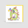 Age Six 'The Birthday Bunch' Animal Card, thumbnail 1 of 4
