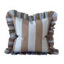 Outdoor Ruffle Striped Cushion, thumbnail 5 of 6