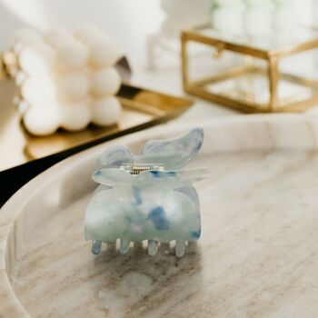Butterfly 90s Style Claw Hair Clip Marble, 5 of 11