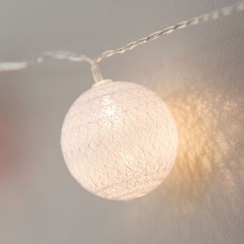 Pink Cotton Ball Fairy Lights, 4 of 6